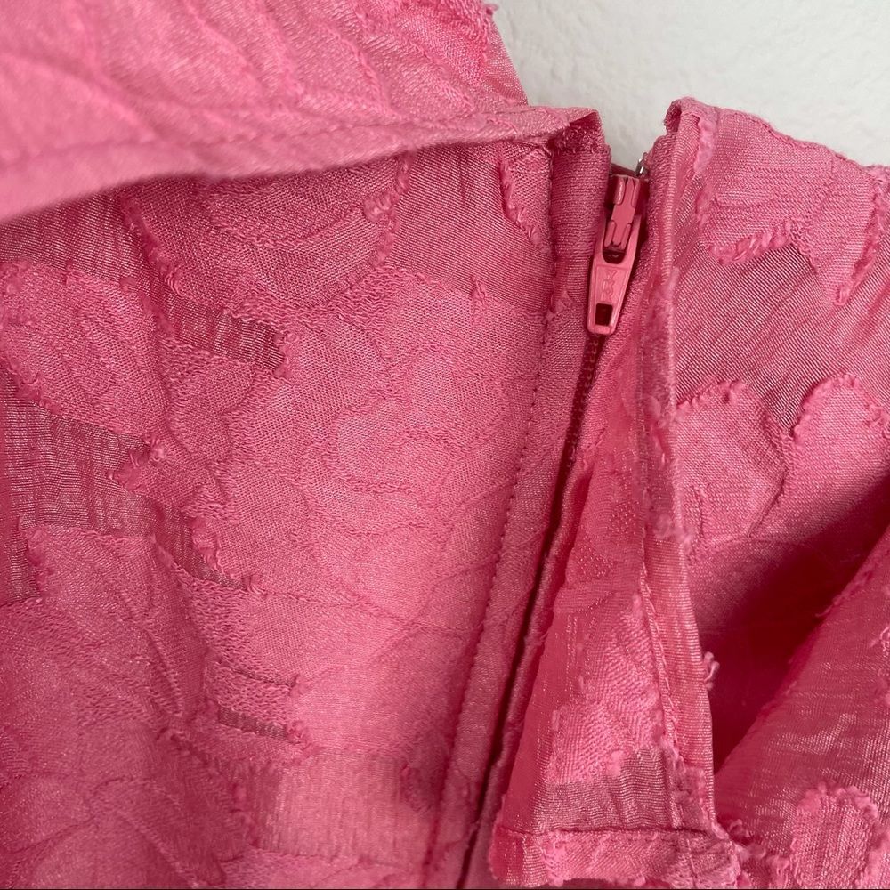 Pink Ruffle Strapless Dress - Picture 7 of 9